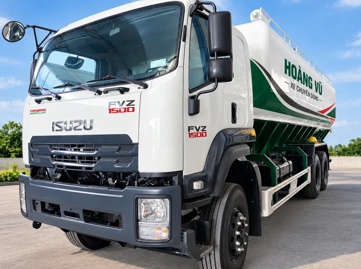 Xe Bồn Cám Trục Vít Isuzu FVM 3 Chân (FVM60TE5A)