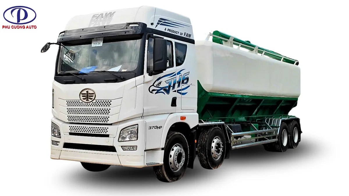 Xe Bồn Cám Trục Vít Sắt FAW JH6 4 Chân