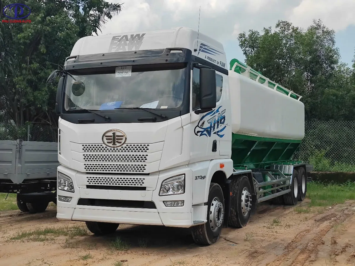 Xe Bồn Cám Trục Vít Sắt FAW JH6 4 Chân - hình 10