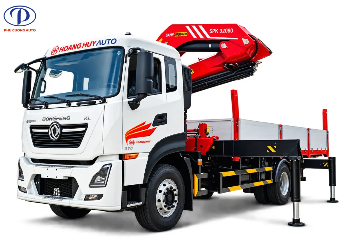 Xe Cẩu Tự Hành Dongfeng 3 Chân Gắn Cẩu Gập Sany Palfinger 12 Tấn (SPK 32080 C)