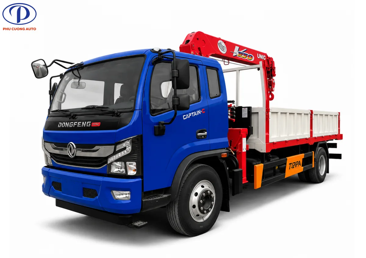 Xe Cẩu Tự Hành Dongfeng Captain C Gắn Cẩu UNIC 5 Tấn 5 Đốt (URV555)