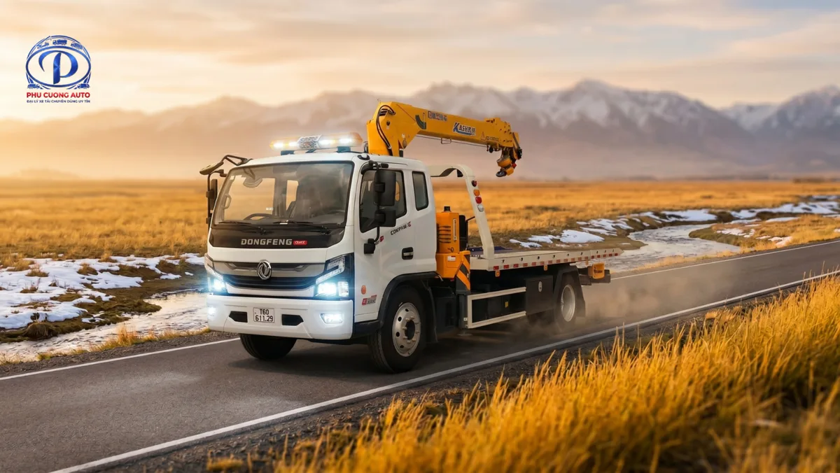 Xe Cứu Hộ Giao Thông 3 Chức Năng Dongfeng (Cẩu Thước XCMG, Sàn Trượt & Càng Kéo) - hình 2
