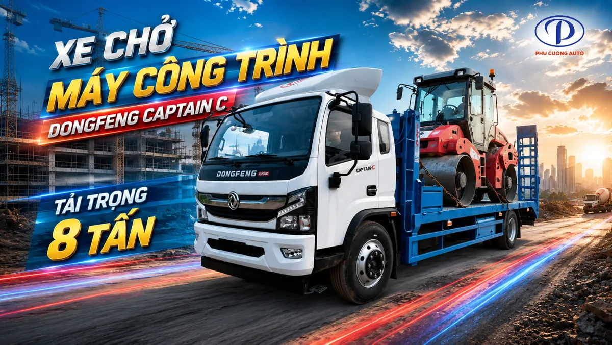 Xe Nâng Đầu Dongfeng Captain C Chở Xe & Máy Công Trình (Tải Trọng 8 Tấn) - hình 4
