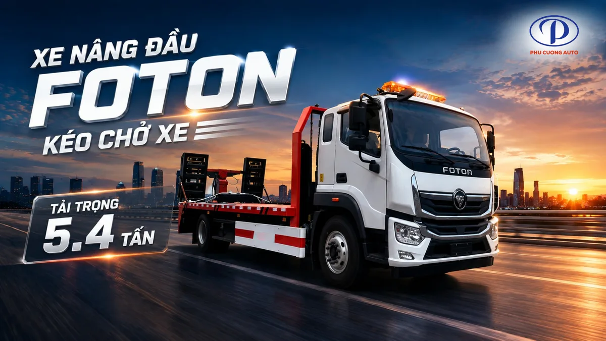 Xe Nâng Đầu Càng Kéo Foton 5.3 Tấn (Chở Máy Công Trình & Kéo Cứu Hộ) - hình 3