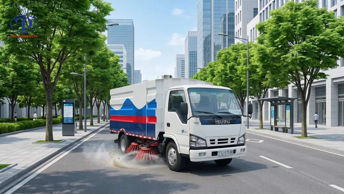 Xe Quét Đường Hút Bụi Isuzu (Mã Kiểu Loại RLQ5070TSLQ) - hình 3